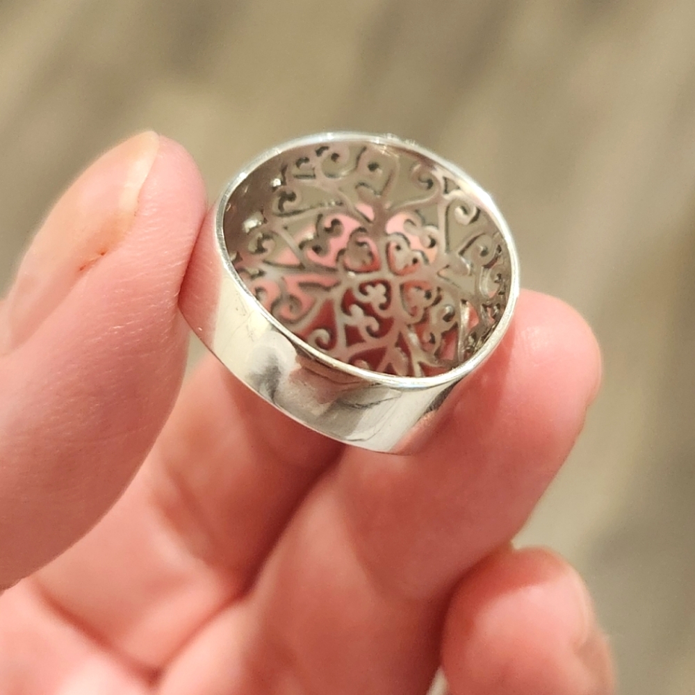 NEW Genuine Sterling Silver Filigree Ring - Picture 4 of 6